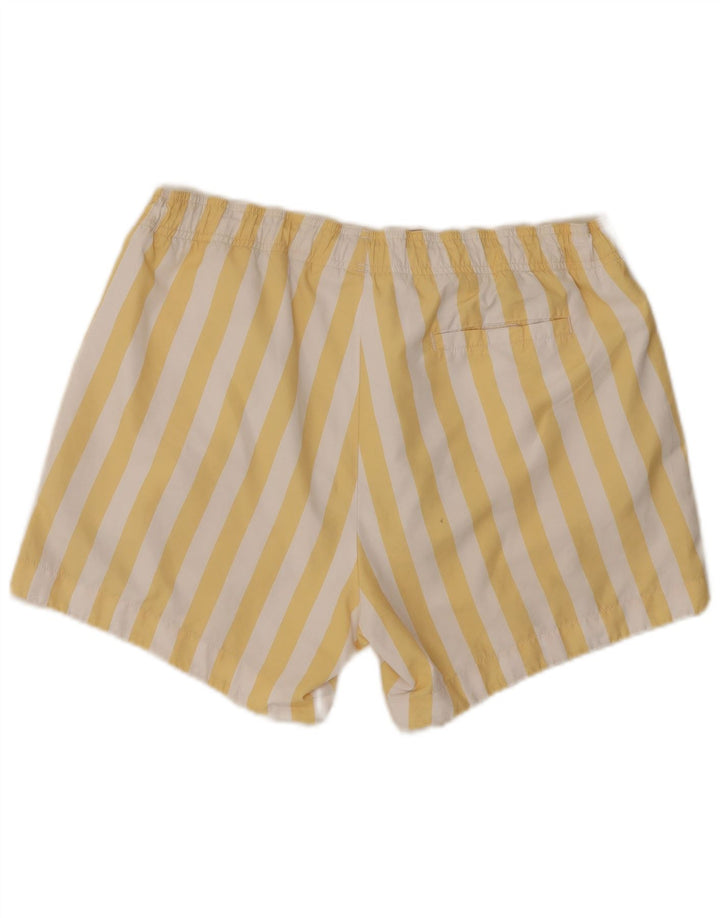 Hugo Boss Shorts de natação masculino grande listrado amarelo