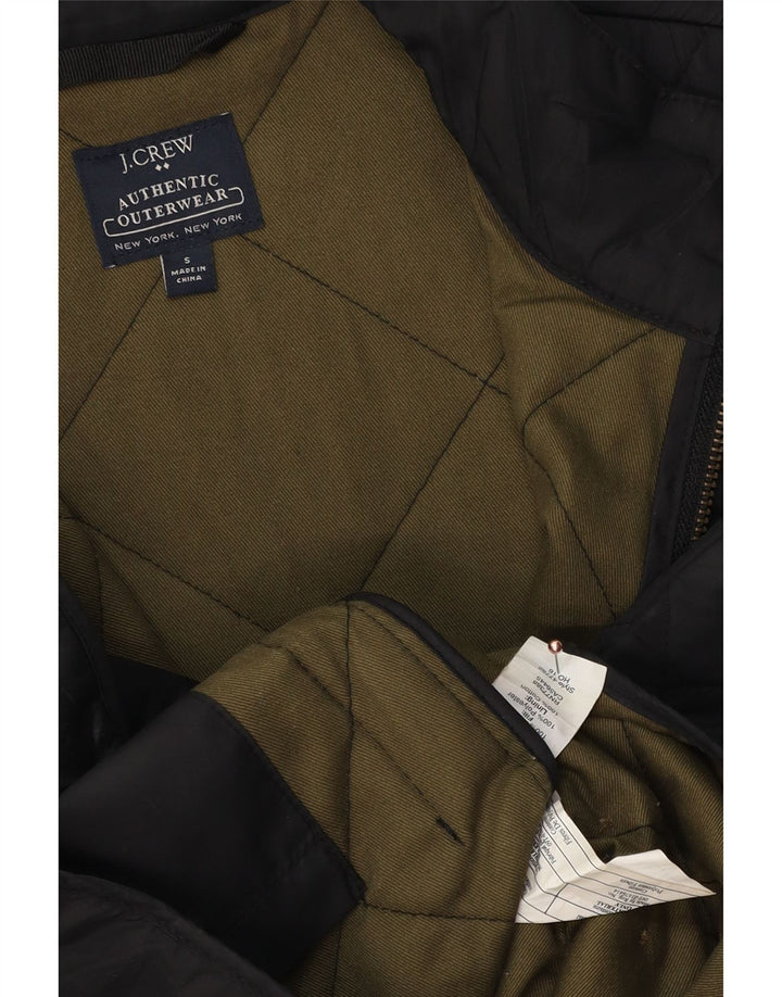 Colete acolchoado masculino J. CREW UK 36 pequeno poliéster preto