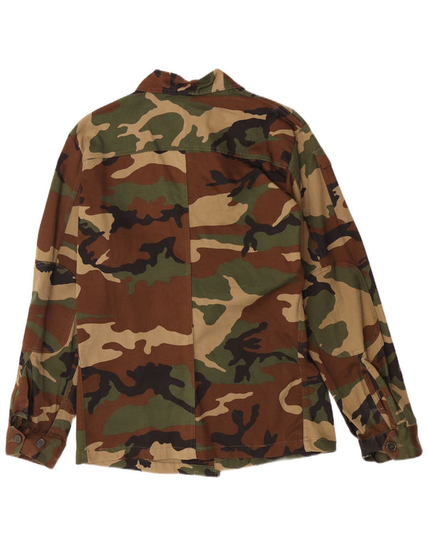 Jaqueta militar masculina vintage UE 50 grande exército de algodão camuflado cáqui