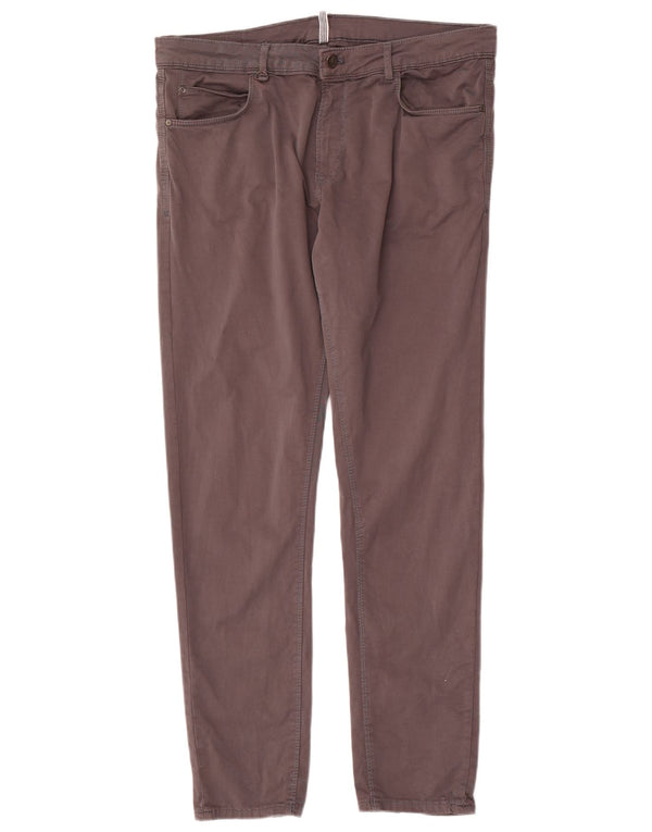 Calça casual slim masculina Zara W36 L31 cinza