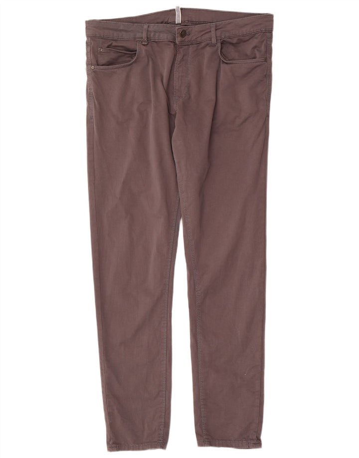 Calça casual slim masculina Zara W36 L31 cinza
