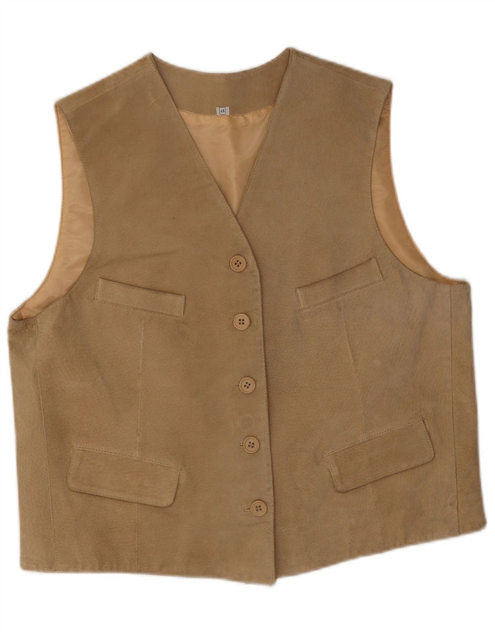 Colete feminino vintage IT 46 grande bege