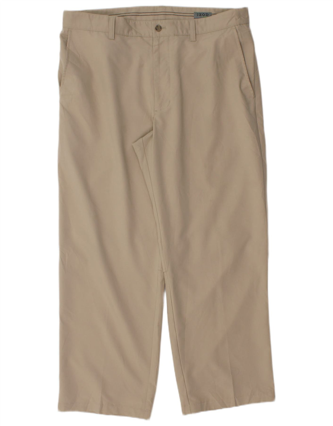 Calça Chino Izod Masculina Reta W36 L28 Poliéster Bege
