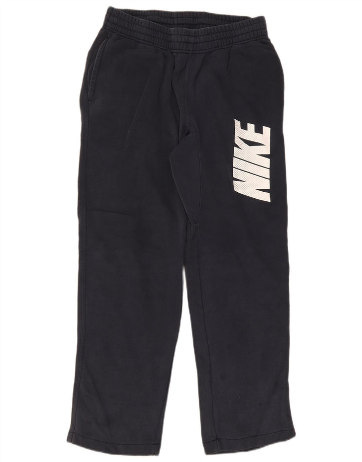 Calça de treino Nike masculina gráfica média algodão azul marinho