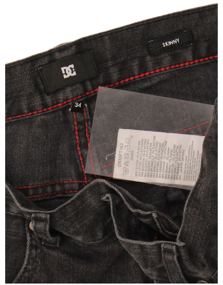 DC Mens Jeans Skinny W34 L31 Algodão Preto
