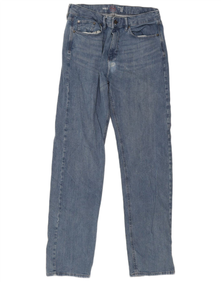 Jeans retos masculinos Marks & Spencer W32 L33 algodão azul