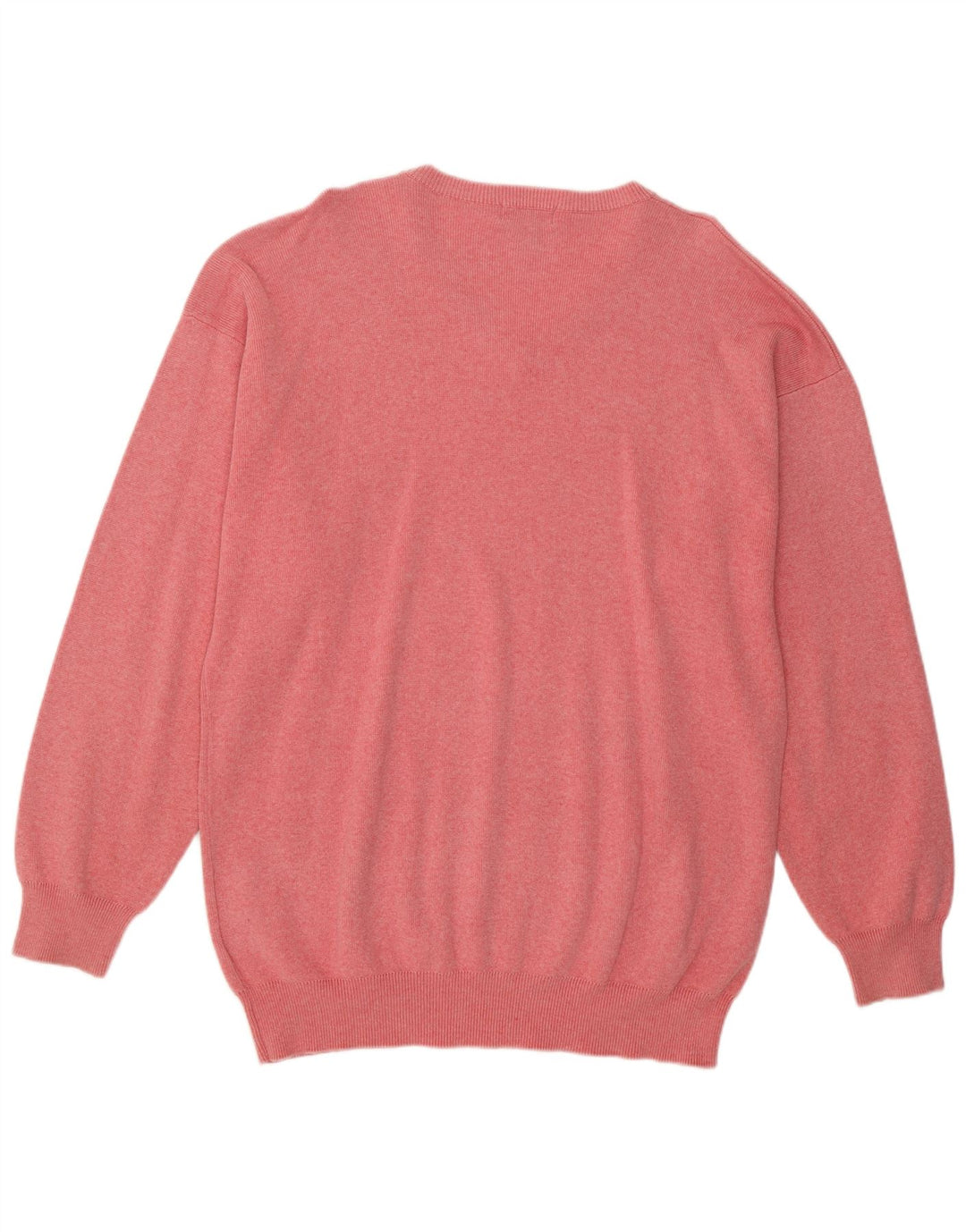 Suéter masculino GANT com decote em V XL algodão manchado rosa
