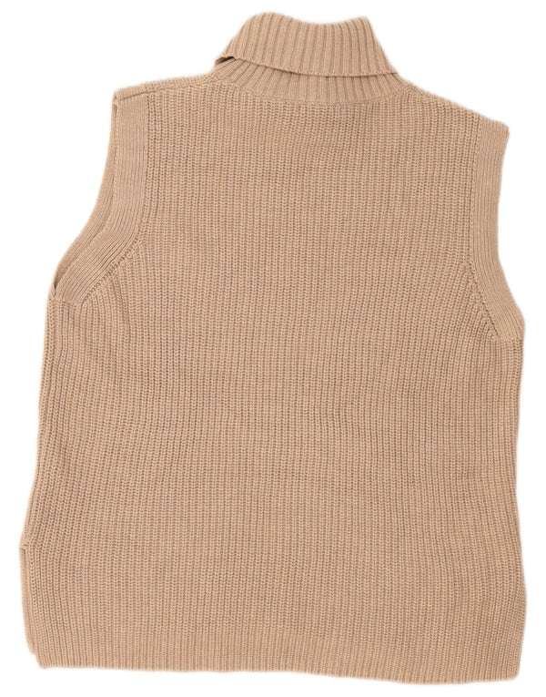 Regata feminina Marks & Spencer Longline com colete grande Reino Unido 10 pequena bege