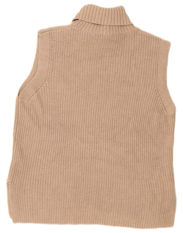 Regata feminina Marks & Spencer Longline com colete grande Reino Unido 10 pequena bege