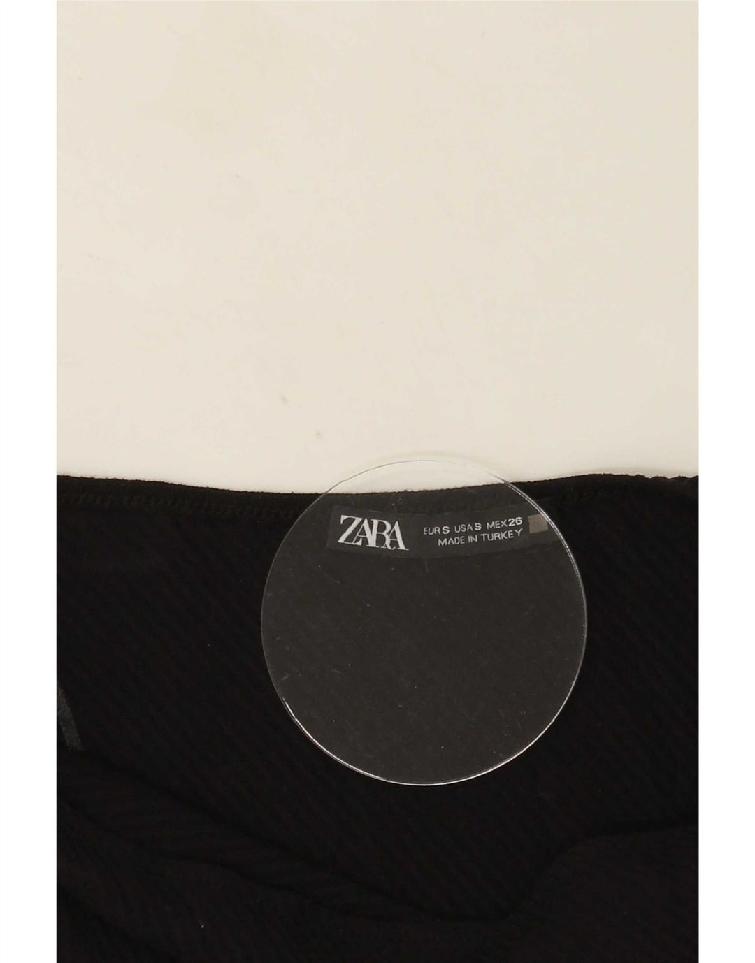 Zara Womens One Ombro Crop Top Reino Unido 8 Pequeno Preto