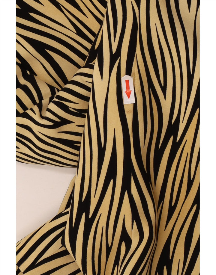 Jaqueta blazer feminina Basler com 1 botão UK 14 estampa animal amarelo médio