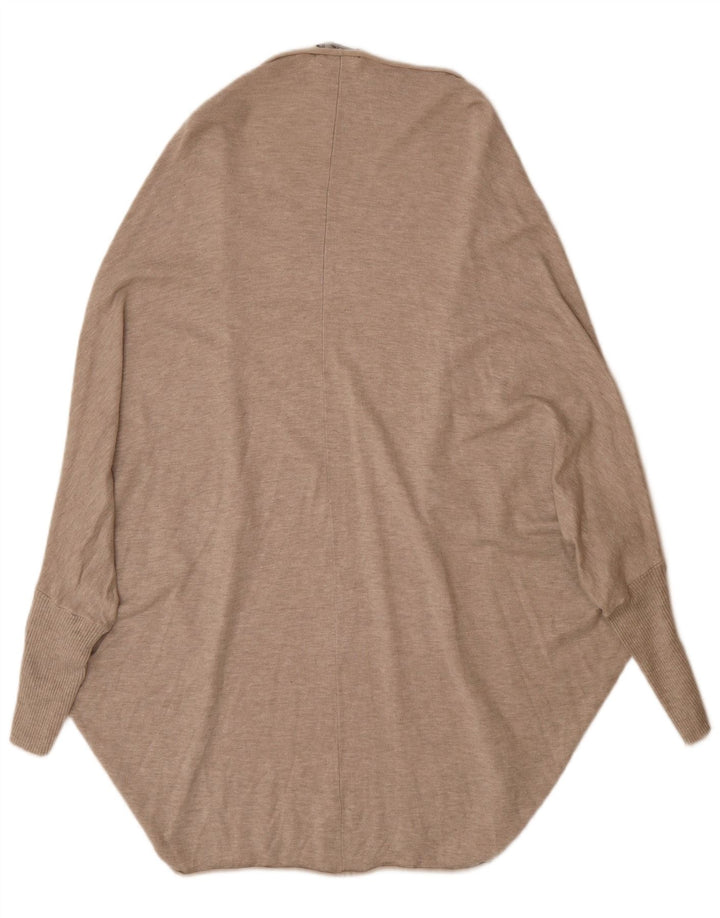 Zara Suéter Poncho Cardigan Feminino Reino Unido 14 Médio Bege