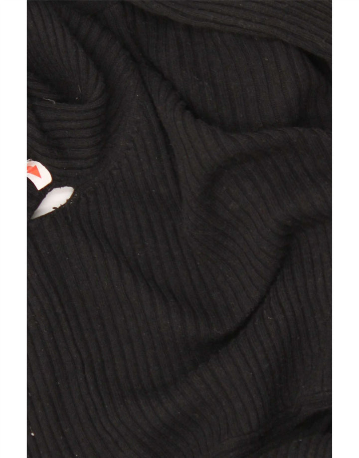 Suéter cardigã assimétrico feminino Marks & Spencer Reino Unido 16 grande preto