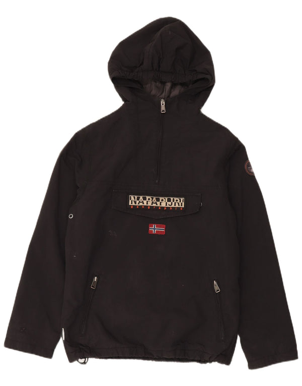 Jaqueta Anorak com capuz gráfico geográfico Napapijri Boys 13-14 anos preto