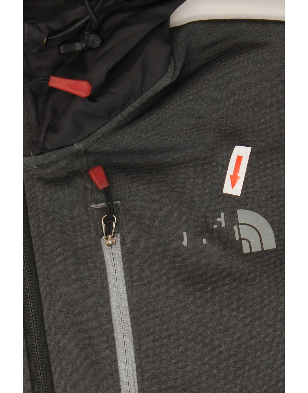 Suéter masculino com capuz e gola com zíper The North Face poliéster cinza médio
