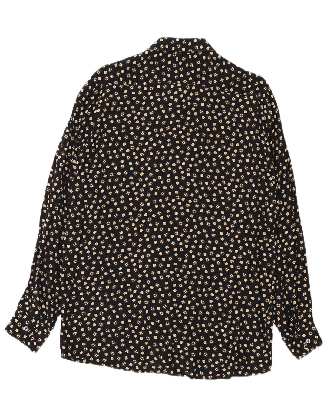 Camisa masculina Tipo'S média preta floral viscose