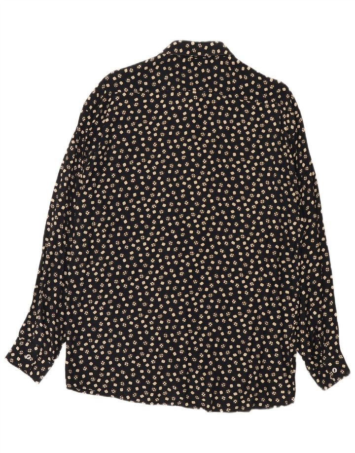 Camisa masculina Tipo'S média preta floral viscose