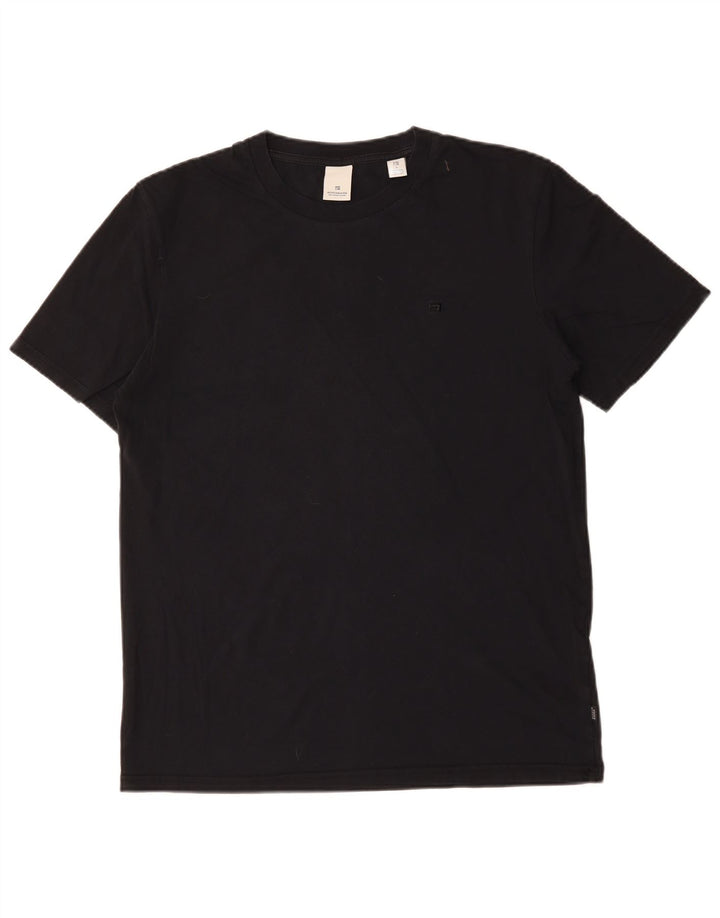 SCOTCH & SODA Camiseta masculina grande de algodão preto