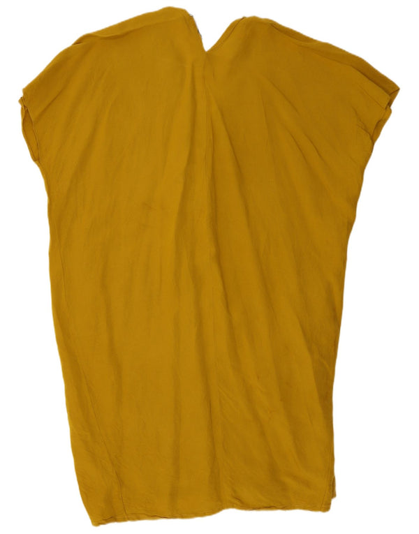 Vestido túnica oversized feminino Zara Reino Unido 18 XL amarelo