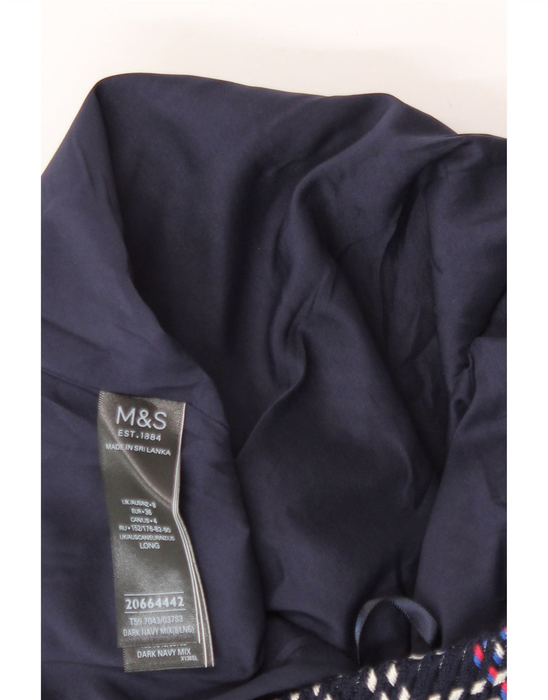 Saia reta feminina Marks & Spencer UK 8 pequena W28 xadrez multicolorida