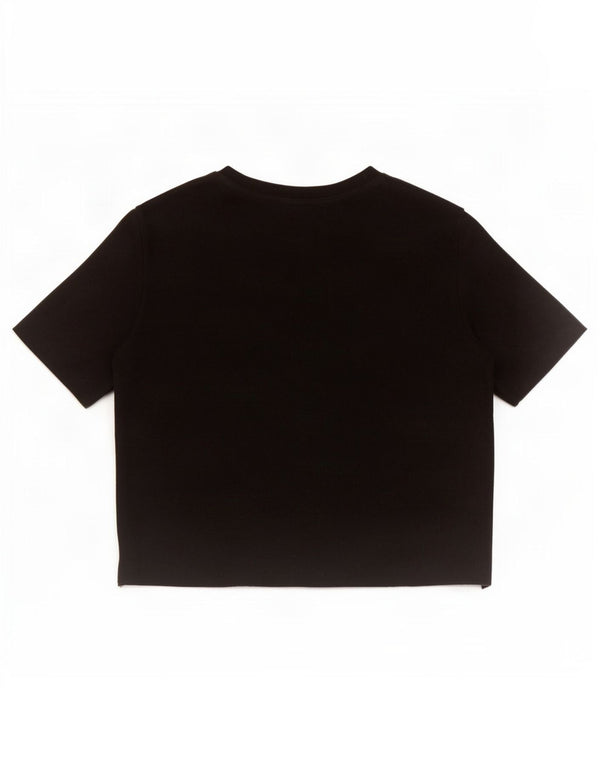 Blusa feminina Zara Top UK 12 algodão preto médio
