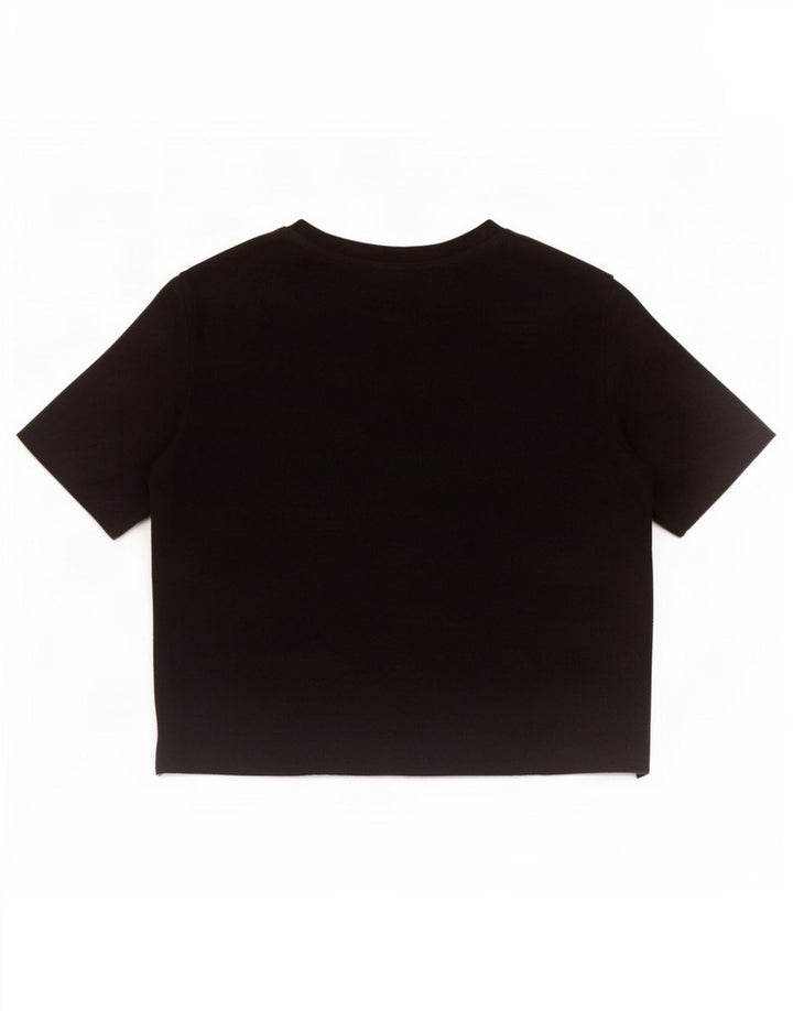 Blusa feminina Zara Top UK 12 algodão preto médio