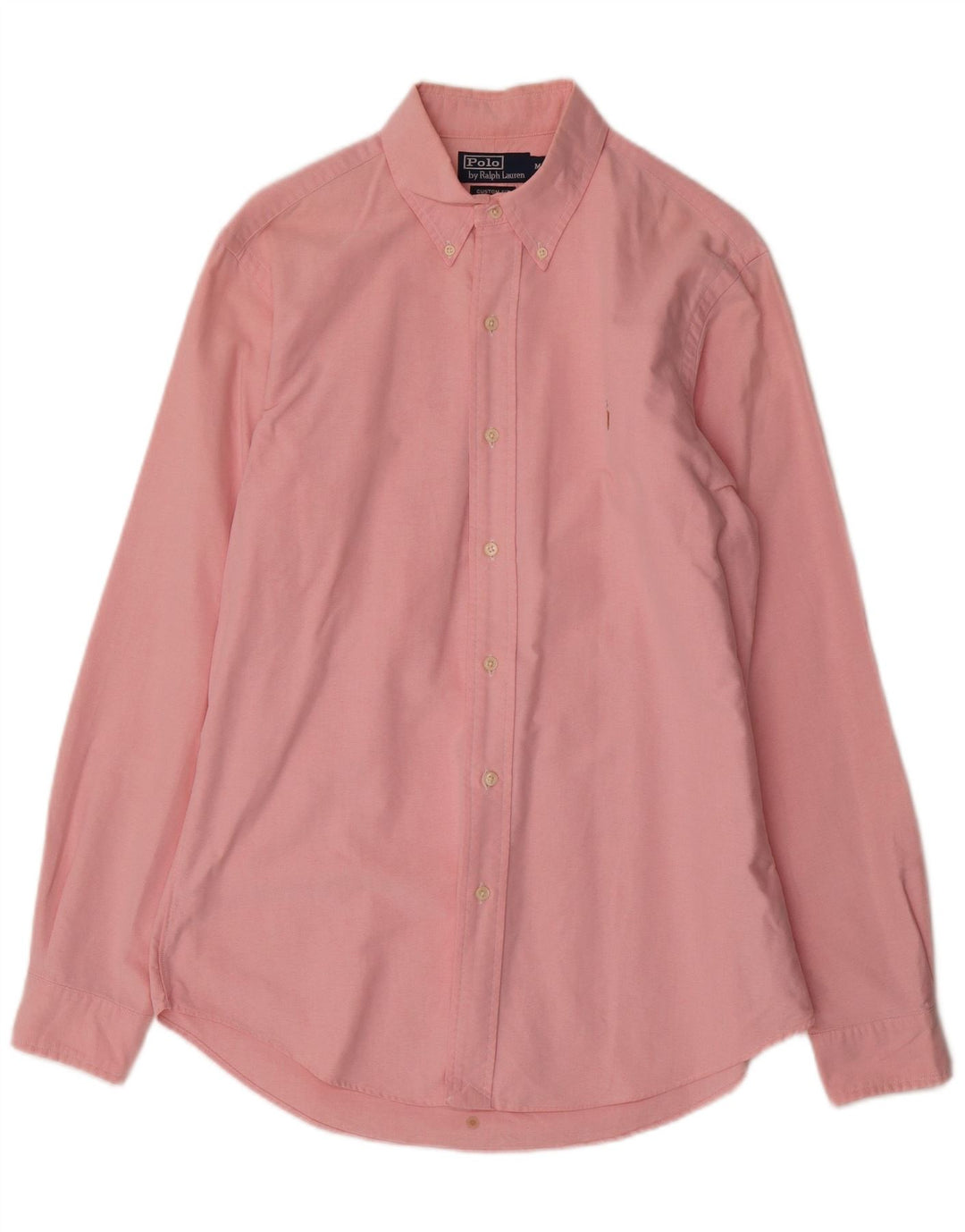 Polo Ralph Lauren Mens Custom Fit Camisa Médio Algodão Rosa