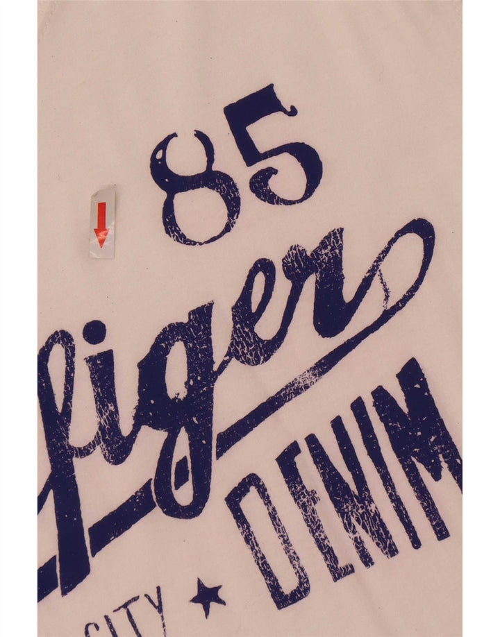 Tommy Hilfiger Camiseta masculina gráfica Top 2XL Branco