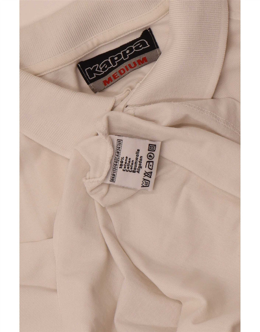 Camisa polo masculina Kappa médio algodão branco