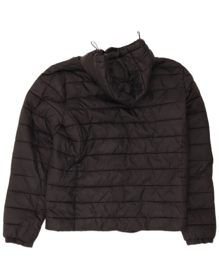 Jaqueta acolchoada com capuz masculina Superdry UK 40 grande nylon preto