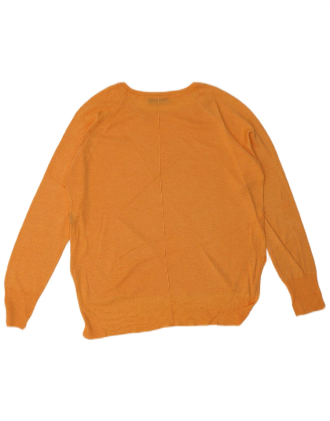 Suéter feminino Zara com gola canoa UK 14 médio laranja
