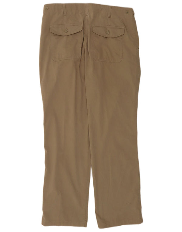 Calça casual reta masculina Marks & Spencer Blue Harbor W34 L31 bege