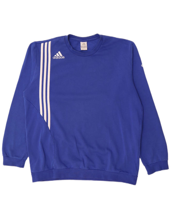 Adidas Mens Moletom Jumper UK 46/48 XL Azul Algodão