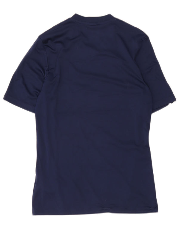Adidas Mens Camiseta Top Pequeno Poliéster Azul Marinho