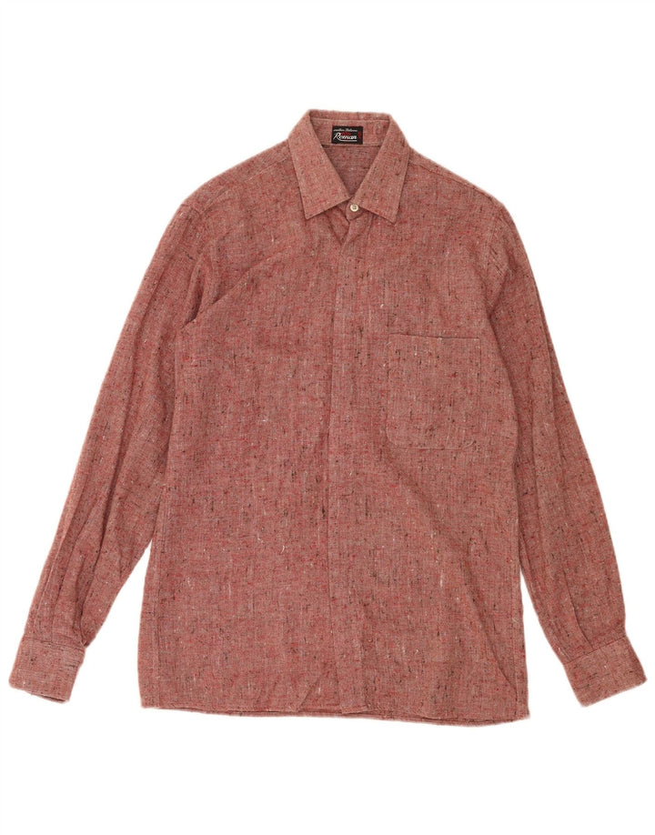Camisa masculina romana tamanho 36 14 pequena vermelha manchada