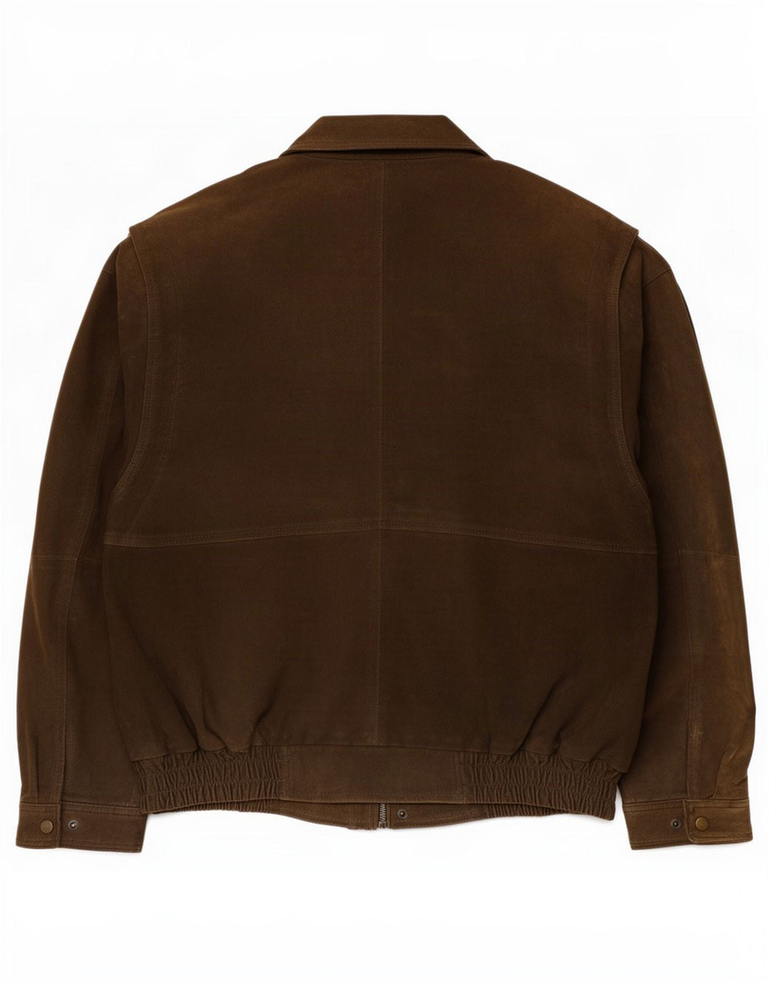 Jaqueta básica masculina de camurça UK 40 grande couro marrom