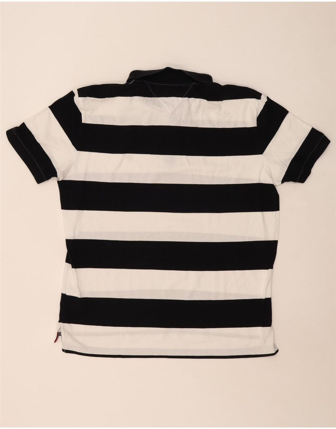 Camisa polo masculina TOMMY HILFIGER Regular Fit XL algodão listrado preto