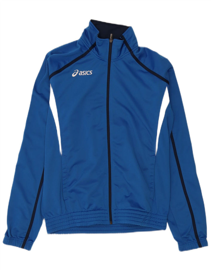 Asics Mens Tracksuit Top Jacket XL Azul Colourblock Poliéster