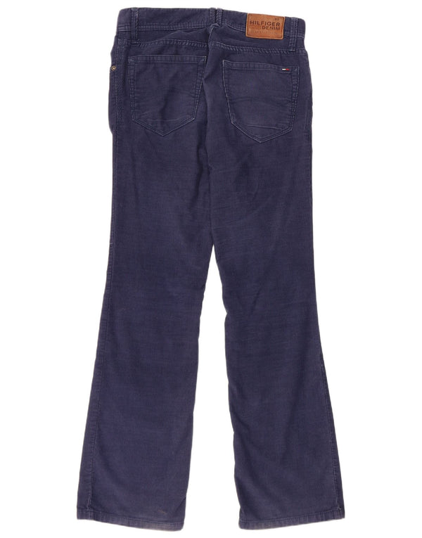 Calça masculina Tommy Hilfiger Bootcut veludo cotelê W30 L32 algodão azul marinho
