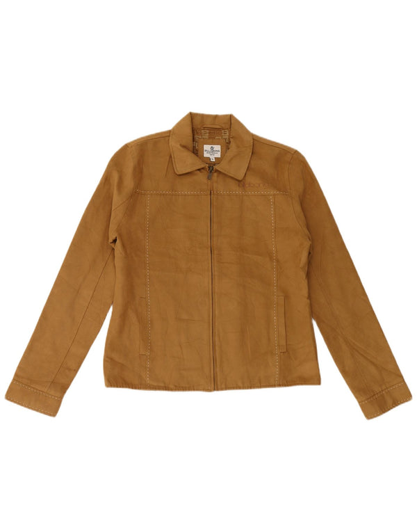 Jaqueta bomber feminina Billabong US 12 grande poliéster bege