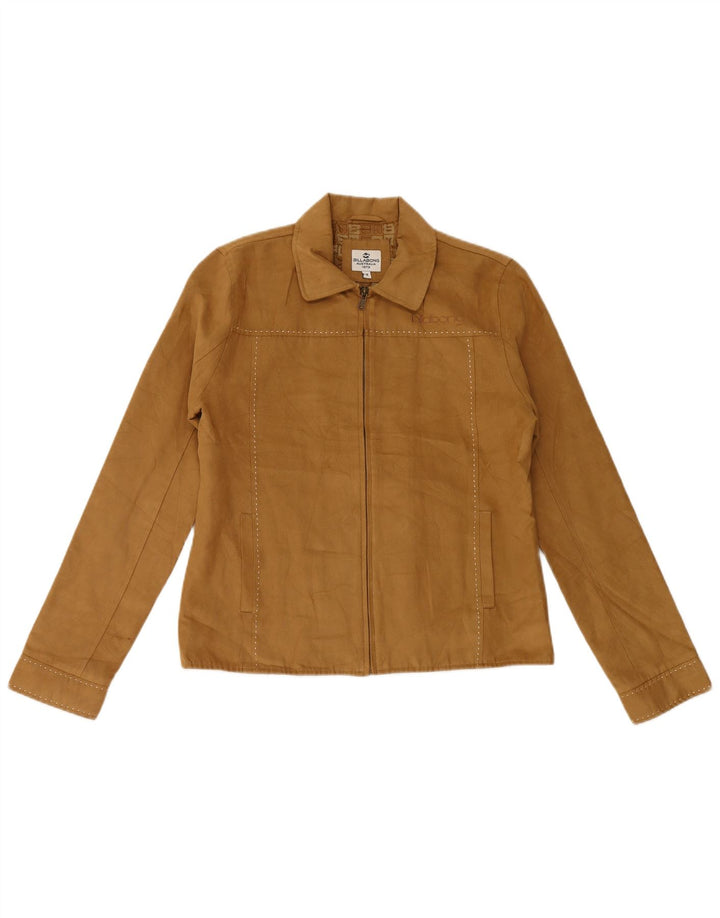 Jaqueta bomber feminina Billabong US 12 grande poliéster bege