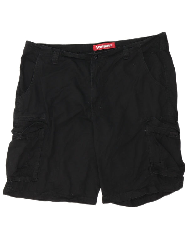 Lee Mens Dungarees Cargo Shorts W40 XL Algodão Preto