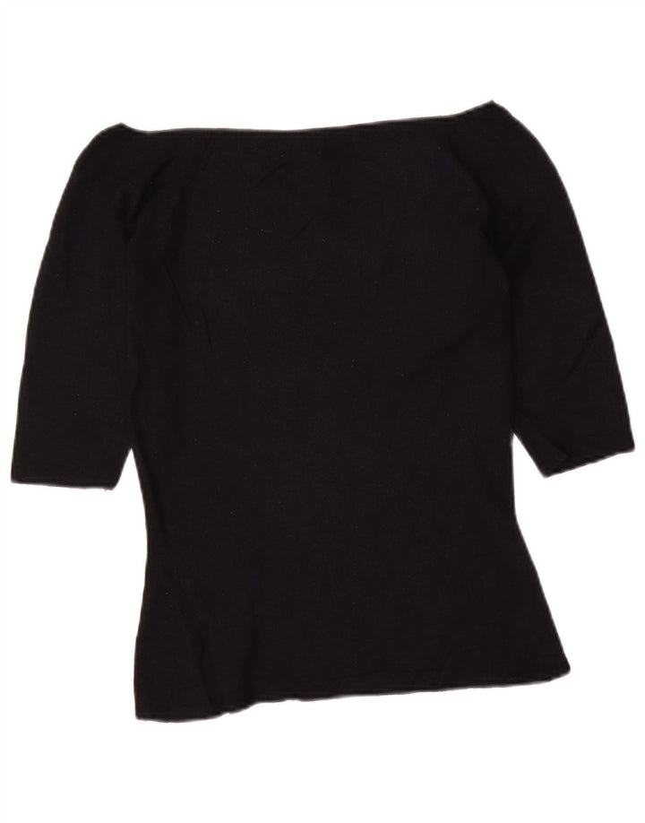 Blusa feminina Marks & Spencer UK 12 viscose preta média
