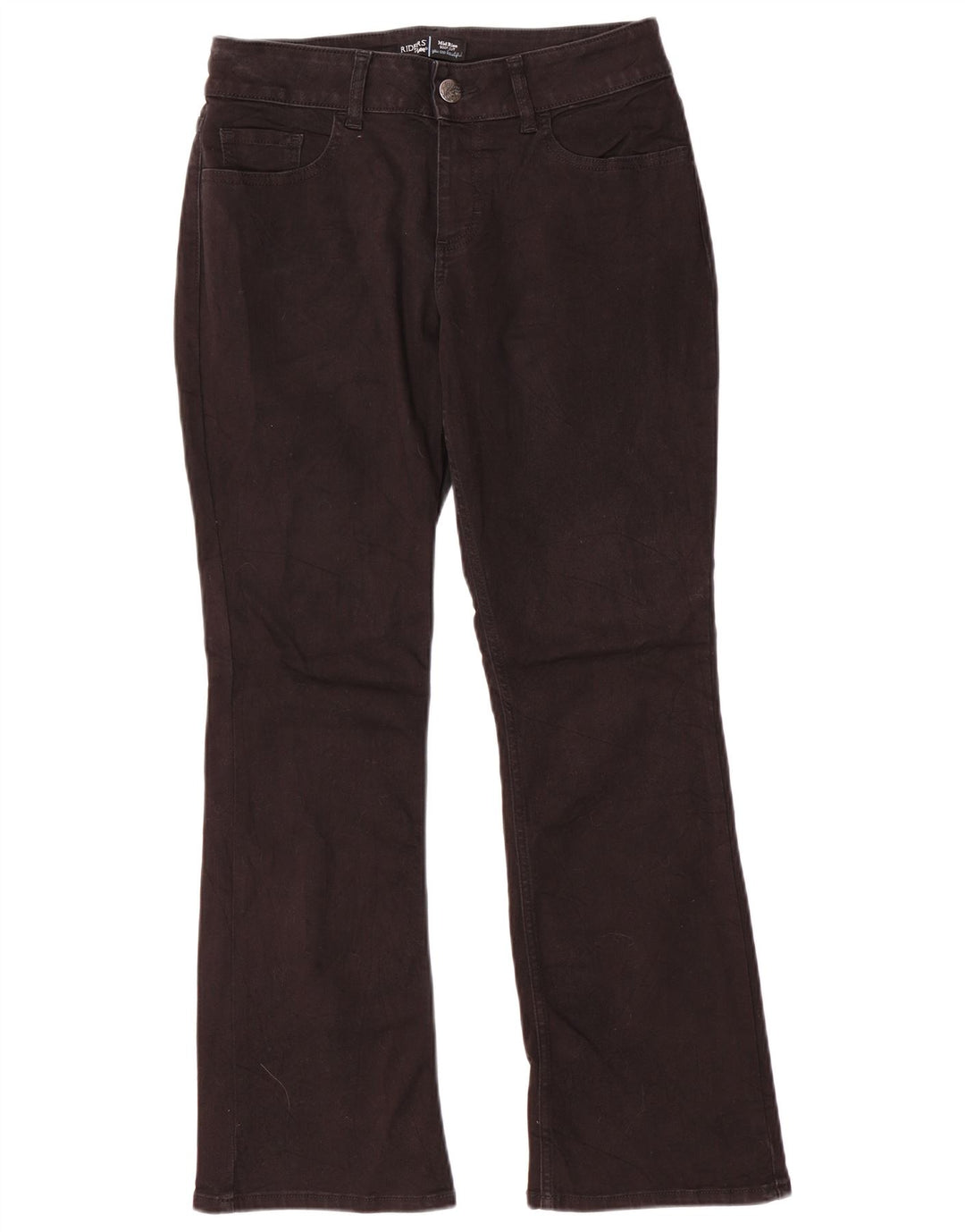 Lee Womens Riders Mid Rise Bootcut Jeans US 8 Médio W30 L29 Algodão Preto