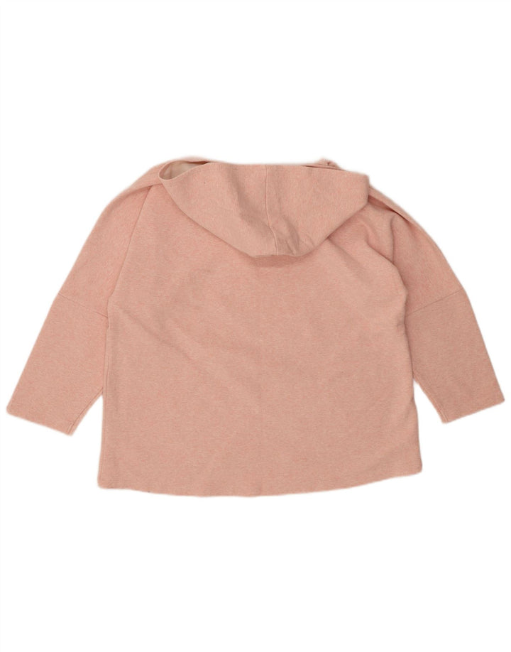 Jumper feminino com capuz grande JACK WILLS Reino Unido 10 pequeno rosa manchado