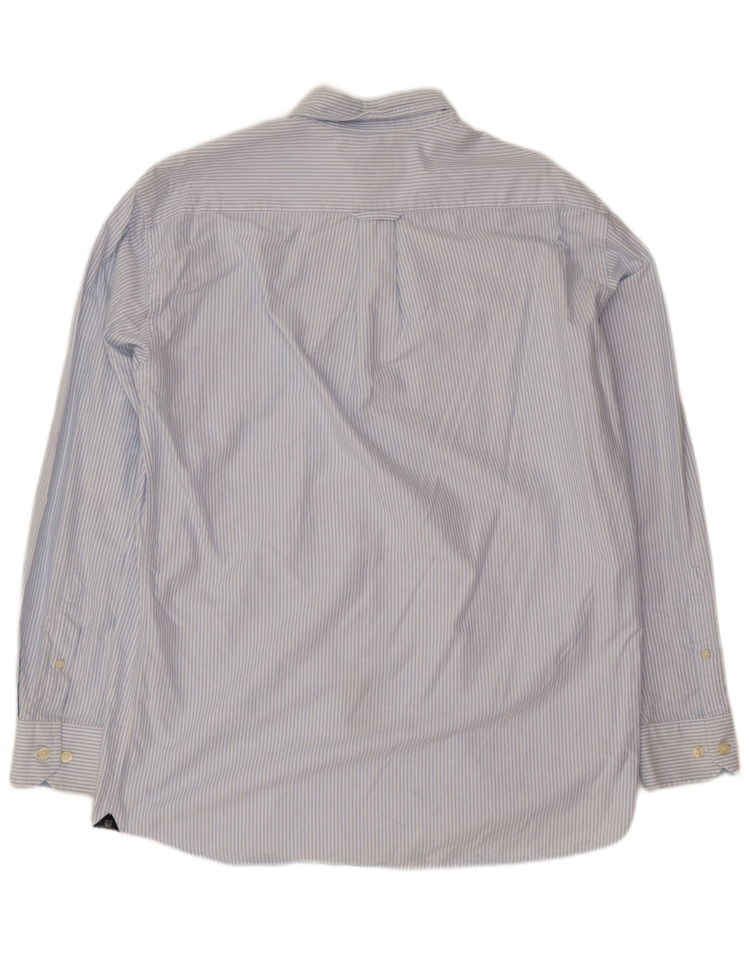 Camisa masculina Gant grande algodão listrado azul