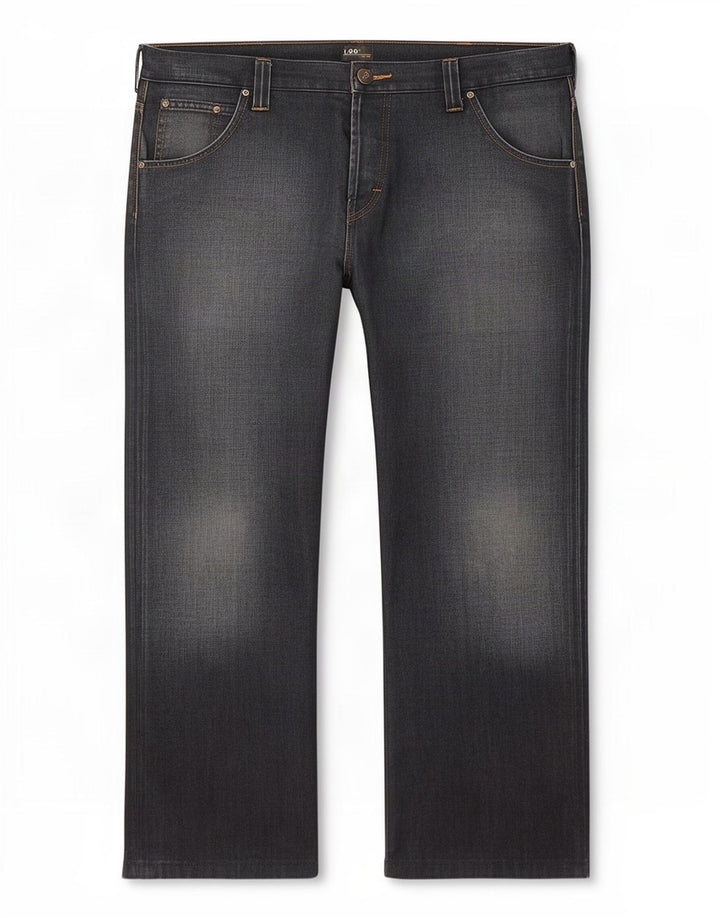 Lee Mens Flint Straight Jeans W38 L28 Azul Marinho Algodão