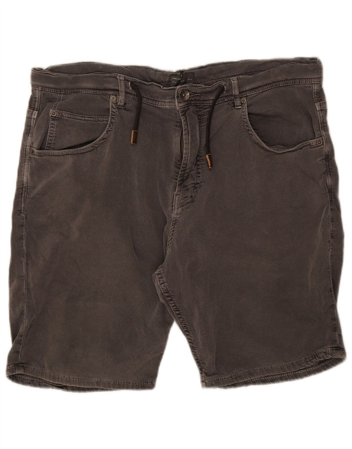 Shorts jeans masculino Zara EU 44 grande W34 cinza