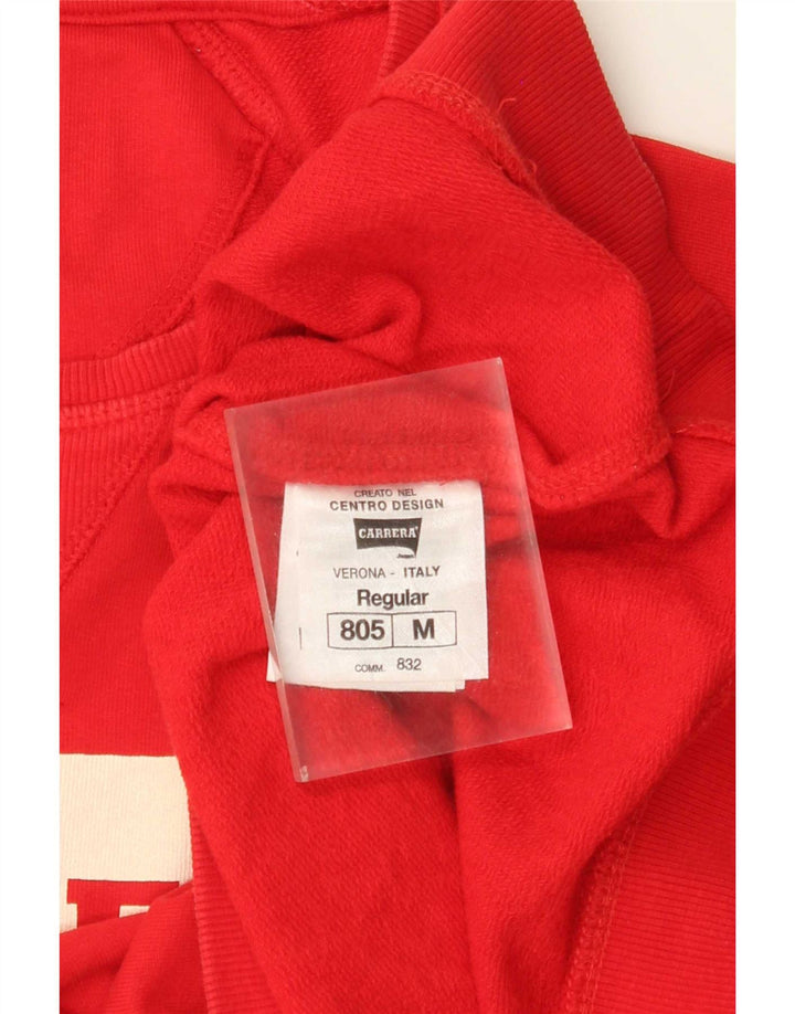 Carrera Mens Graphic Regular Fit Moletom Jumper Médio Algodão Vermelho