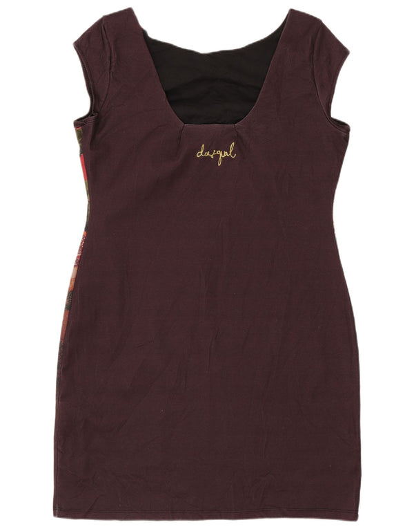 Desigual Womens Sheath Dress UK 18 XL Brown Floral Polyester